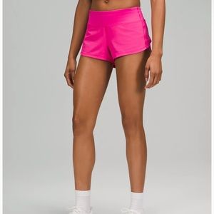 Lululemon Sonic Pink Speedup Shorts RESERVED